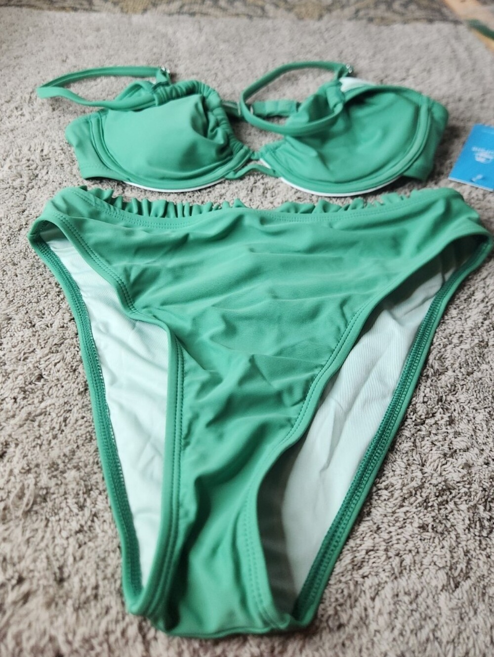 Women's 2 Piece Bikini Set - Green - Cupshe - S